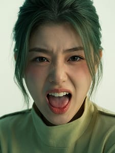 close-up portrait of a young woman