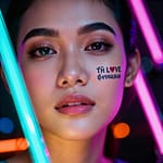 i love thailand woman close up face by iimate24